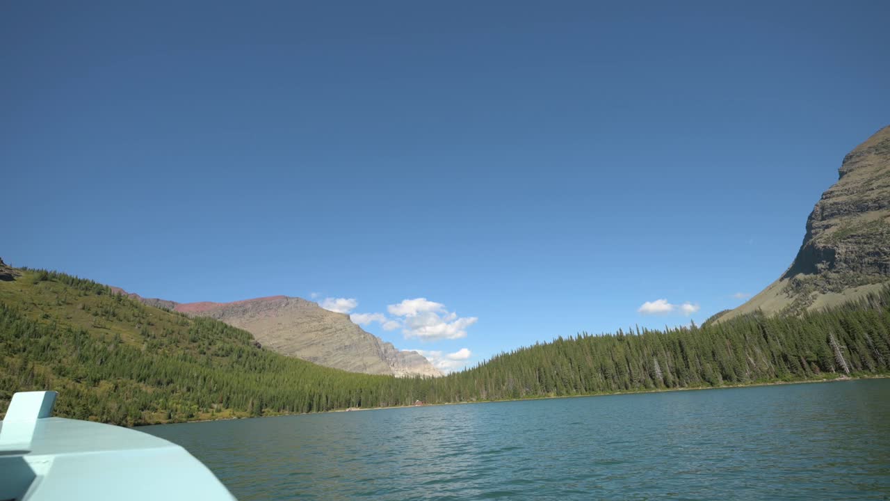 Promenade en bateau sur le lac Two Medicine dans le parc national de Glacier