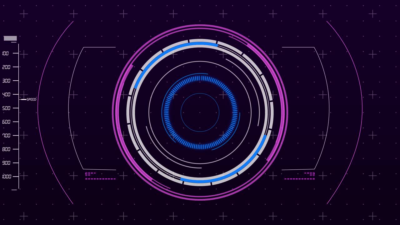 4k animation rotation hud interface for cyber futuristic technology alpha matte business finance