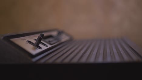 man manages vintage tv video game console computer. 4k footage