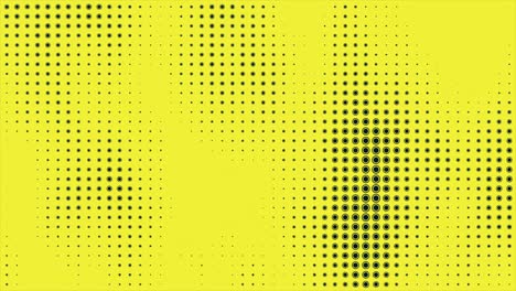 fondo de bucle de movimiento de puntos de medio tono, uhd animación de puntos cómicos de medio tono. patrón de onda. animación de patrón retro y vintage.