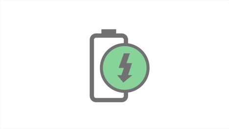 battery charging seamless loop animation. motion graphics