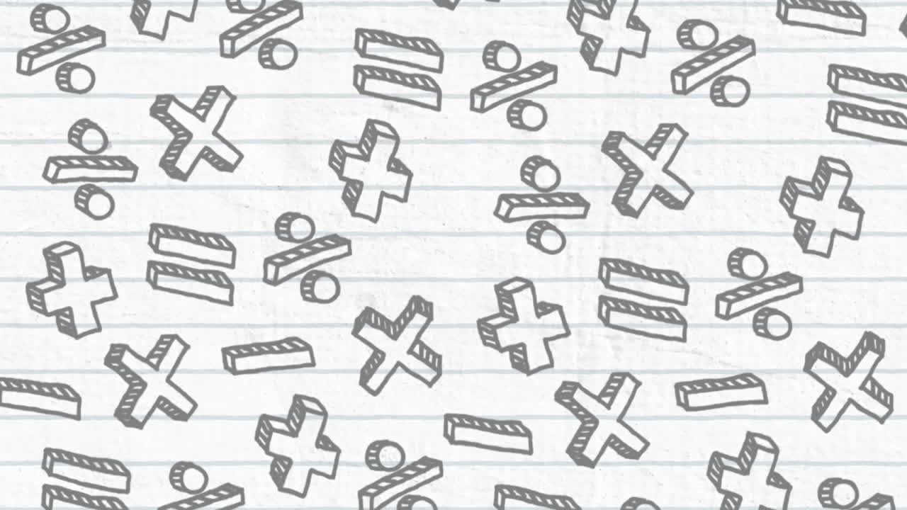 수학적 기호의 애니메이션과 망원경으로 데이터 처리