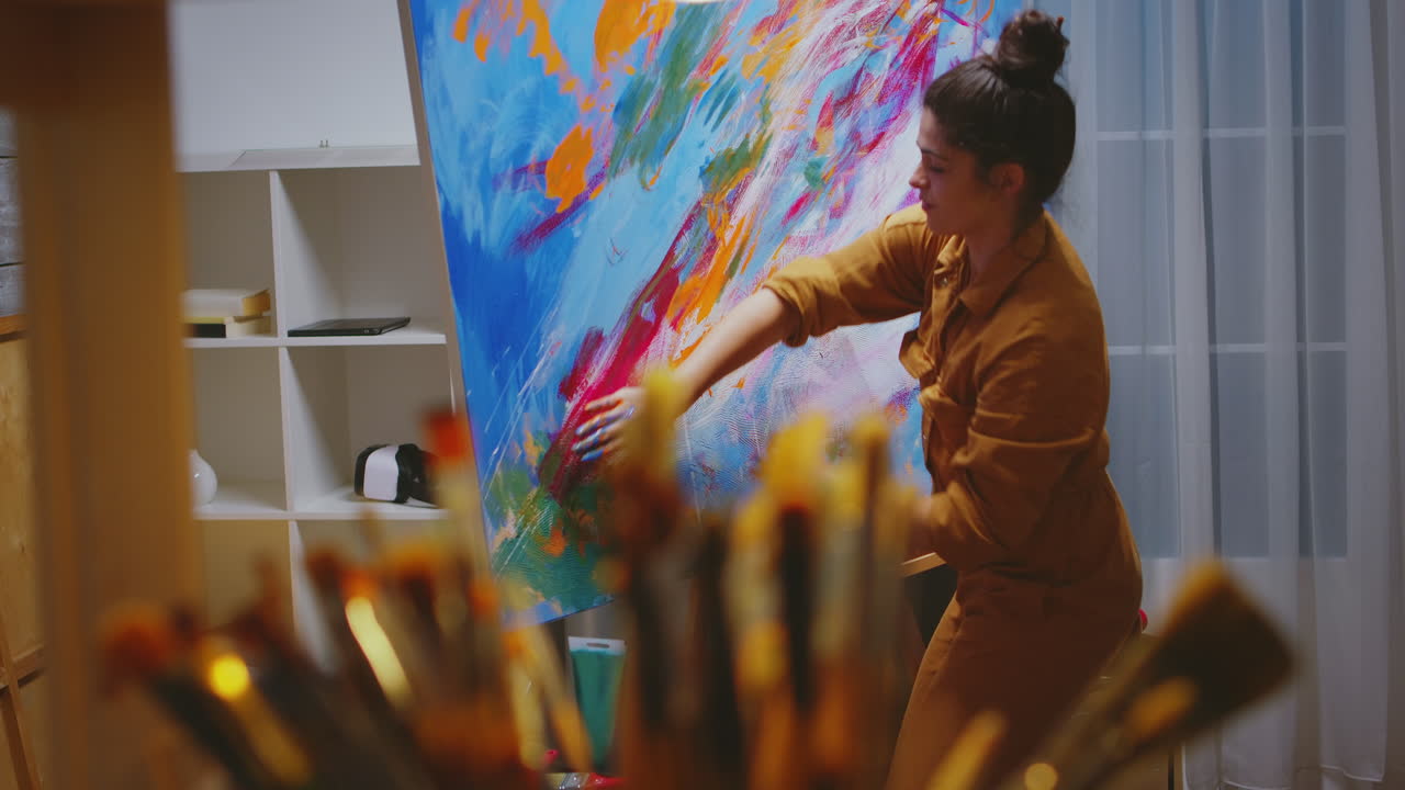 창의적인 젊은 화가