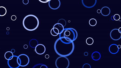 abstract formation of blue circles on black background