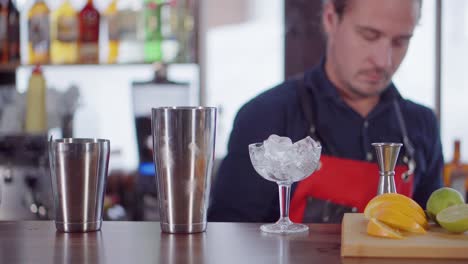 bartender preparing a cocktail