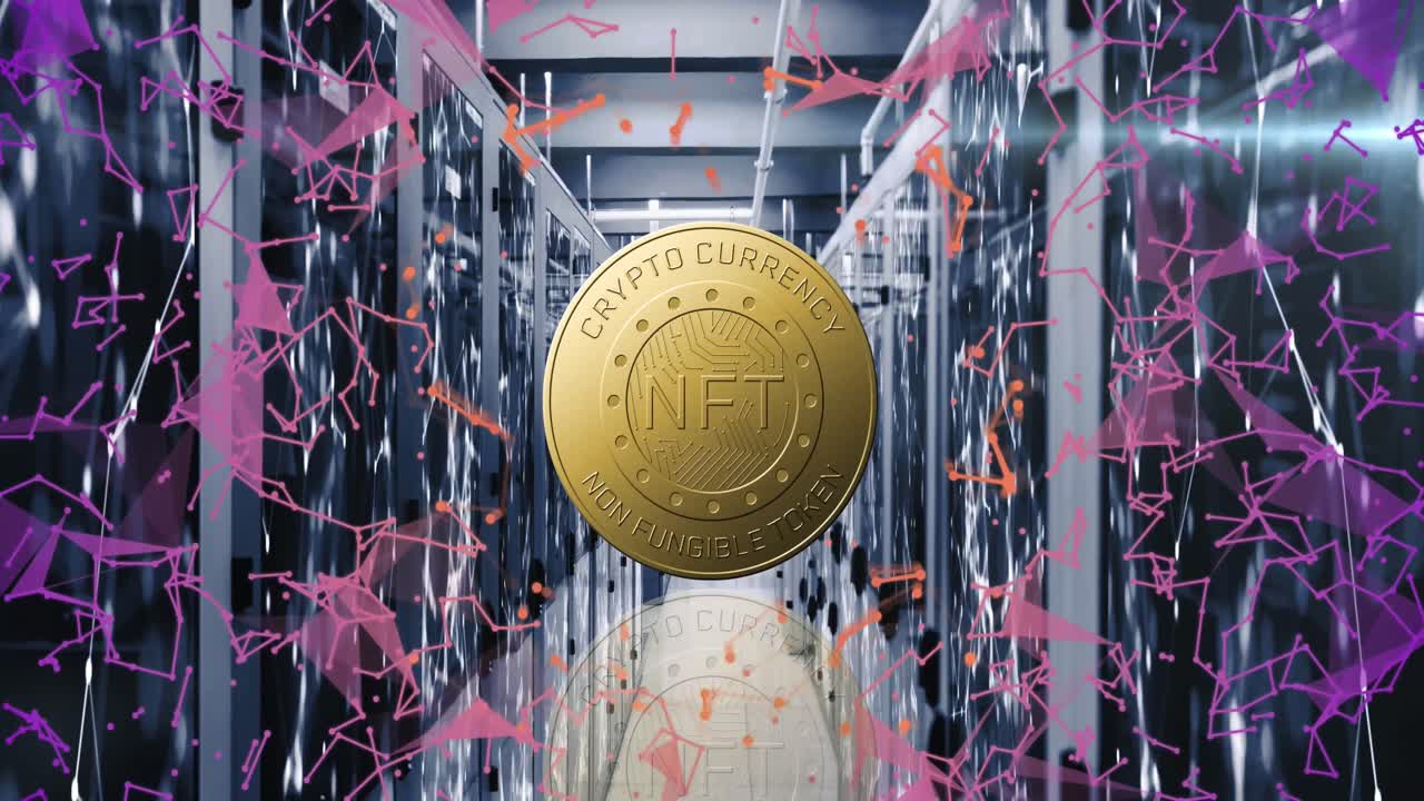 animación de la moneda con nft y conexiones a través de servidores