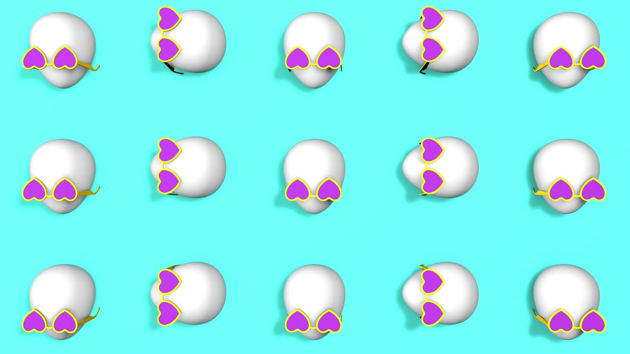 3d looped animation of fancy funny eggs: 현대 미술의 배경