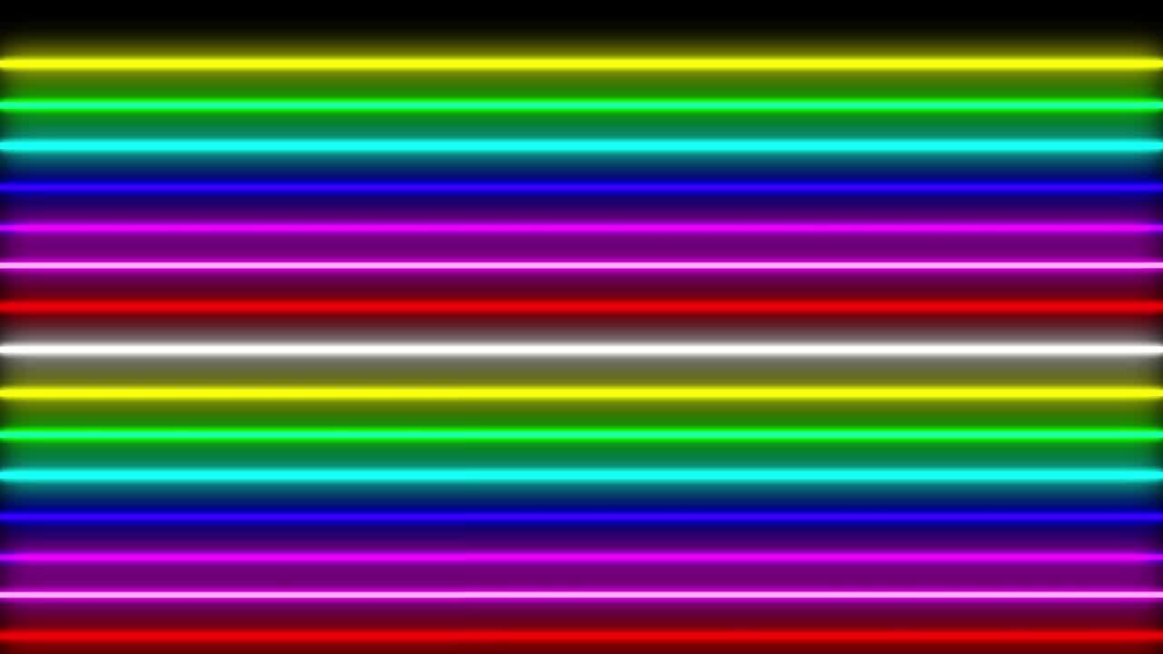 Animazione di linee luminose al neon, grafica in movimento