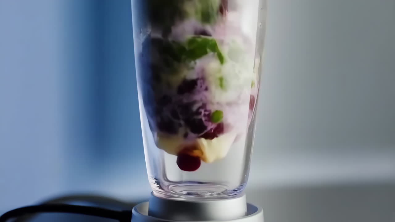 Berry Smoothie Blending in a Blender