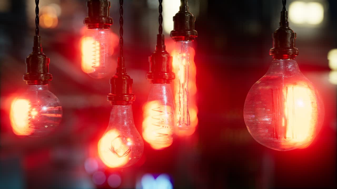 오래된 레트로 빈티지 열광 전구