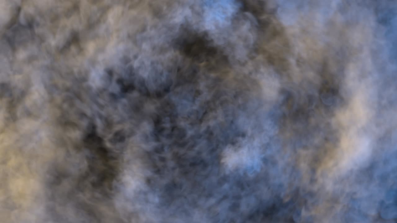 humo de color en movimiento circular, se expande hacia la cámara. humo retorcido.