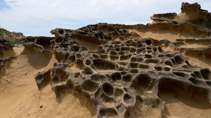 Stenformation i geopark Taiwan