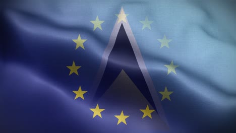 eu saint lucia flag loop background 4k