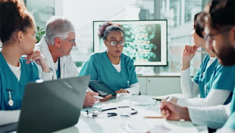 medical professionals discussing patient care