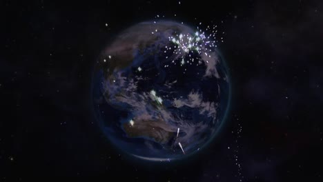 video animado de fuegos artificiales