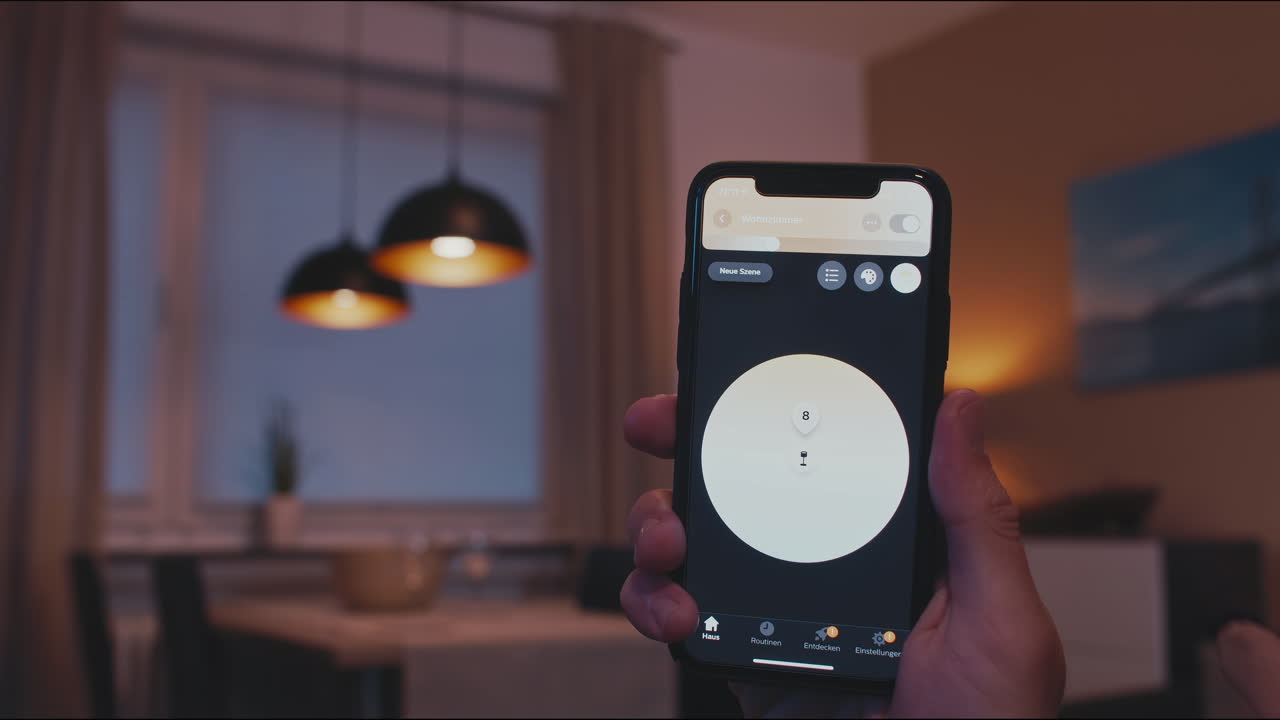 App controll via Ipad - LED lights turned on and changing colors with a touch of a hand or a remote controller. Customizable lighting at your fingertips