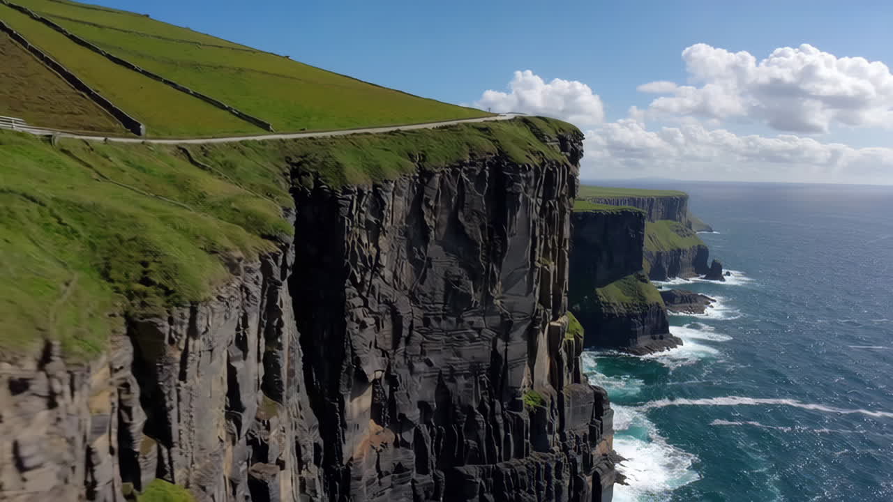 Majestic Cliffs of Moher in Ireland on a Sunny Day