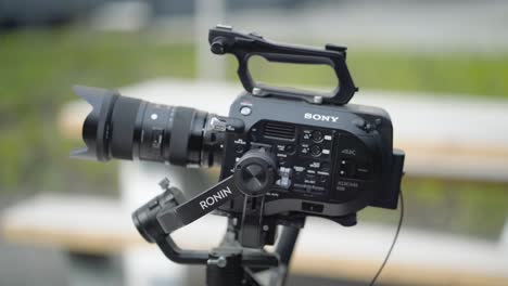 cámara sony 4k xdcam con gimbal de ronin