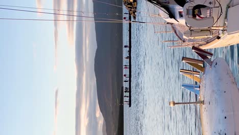 Captura-Matutina:-Pescadores-En-El-Puerto-De-Bantry-En-Un-Hermoso-Amanecer---Vídeo-Vertical