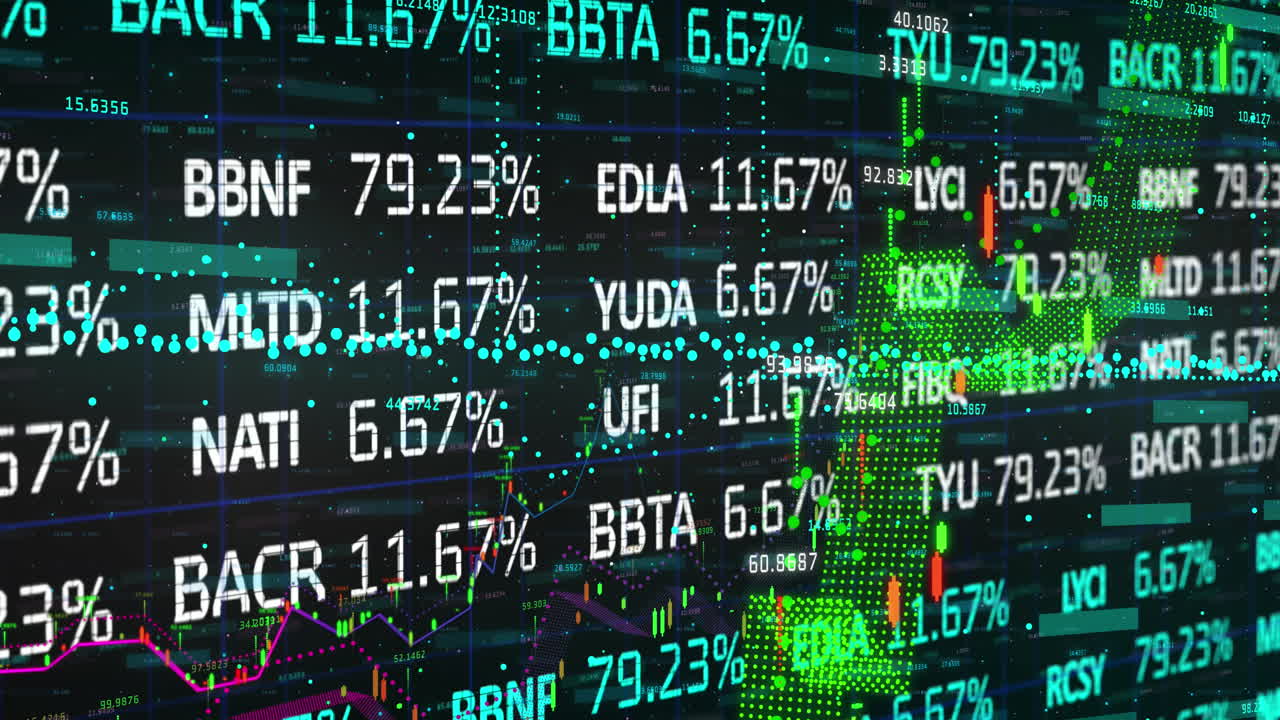 Animazione di elaborazione di statistiche ed elaborazione dati