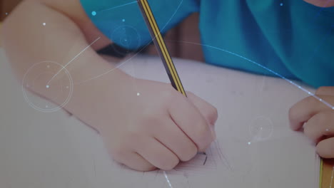 animación de redes de conexiones sobre escolares en el aula