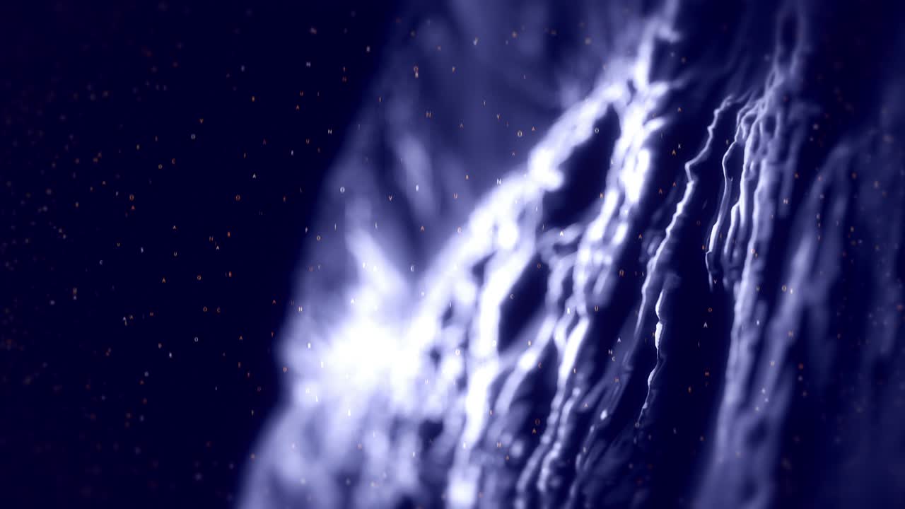 Close-up fractal abstract background animation. Seamless loop. Blue Concept.