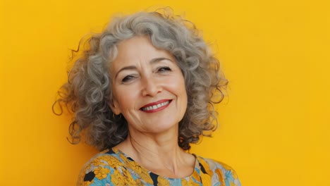 woman wearing a light blue floral print top
