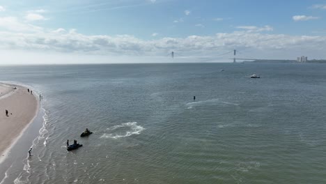 An-aerial-view-of-Gravesend-Bay-in-Brooklyn,-NY