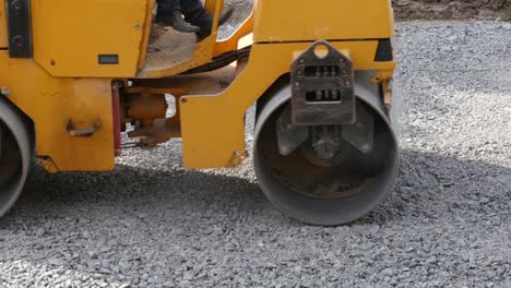road roller on repairing of the road