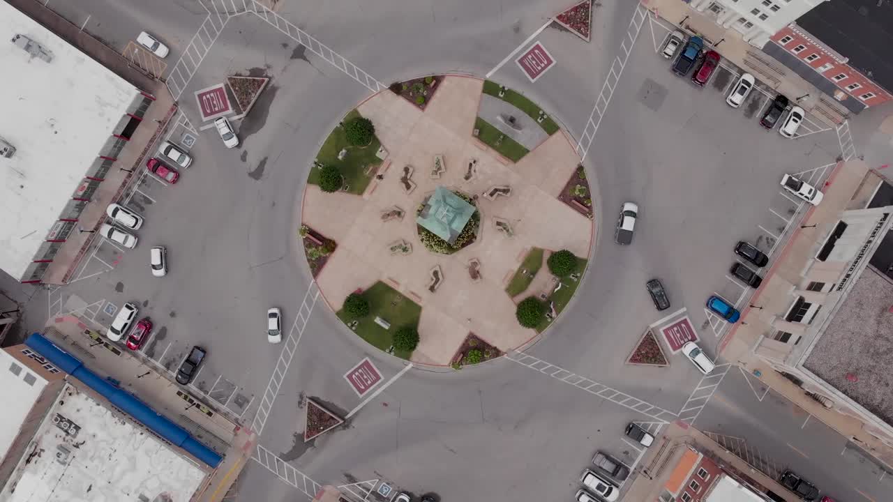 Commute roundabout Ohio Marion Illinois circle aerial