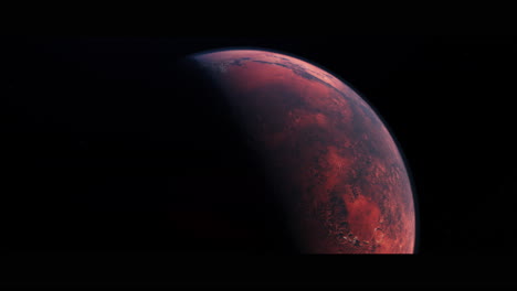 planet mars viewed from space