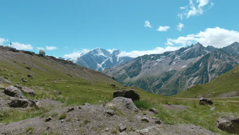 mountain scenery with observatory