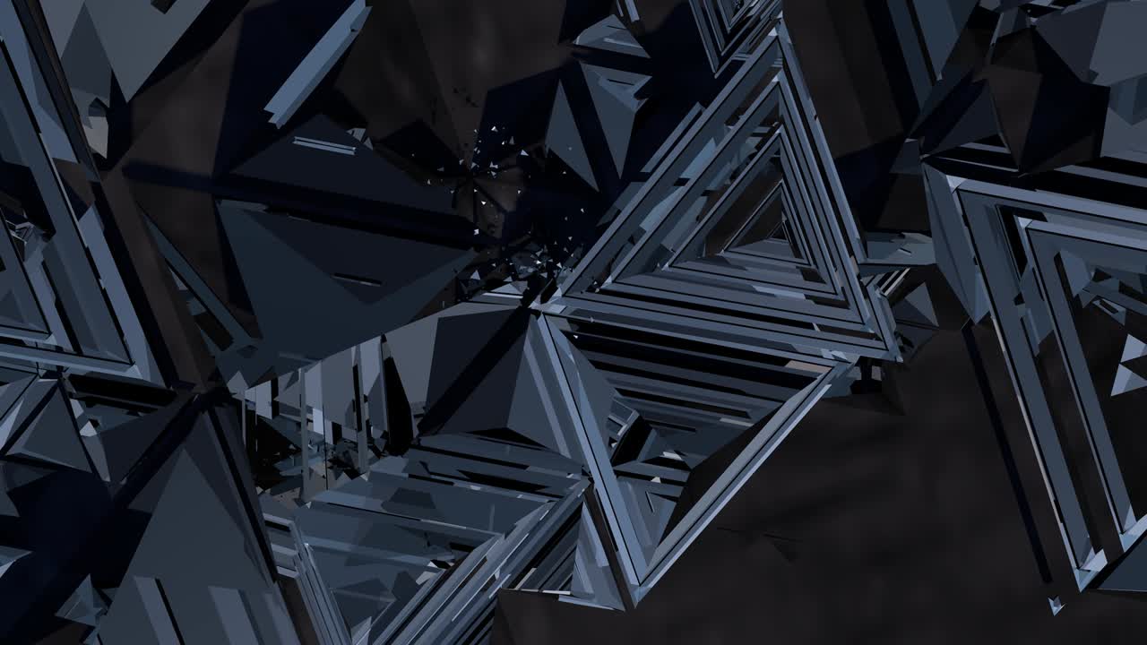 색과 삼각형이 패턴을 만니다.