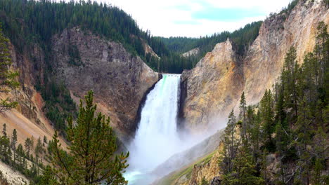 posibilidad remota de caídas más bajas en el gran cañón de yellowstone