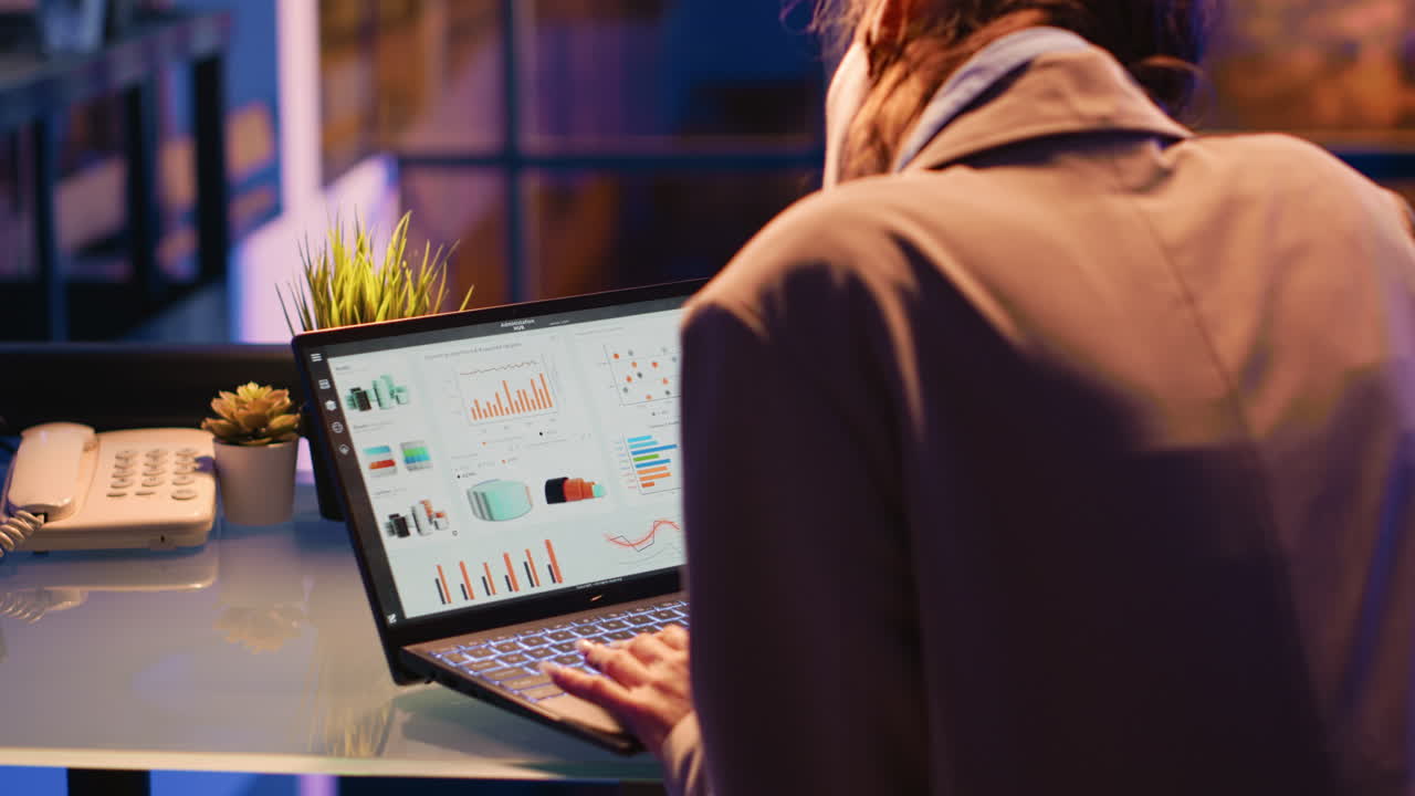 Working with Charts on Laptop