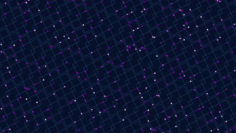 grid of small white dots on dark blue background