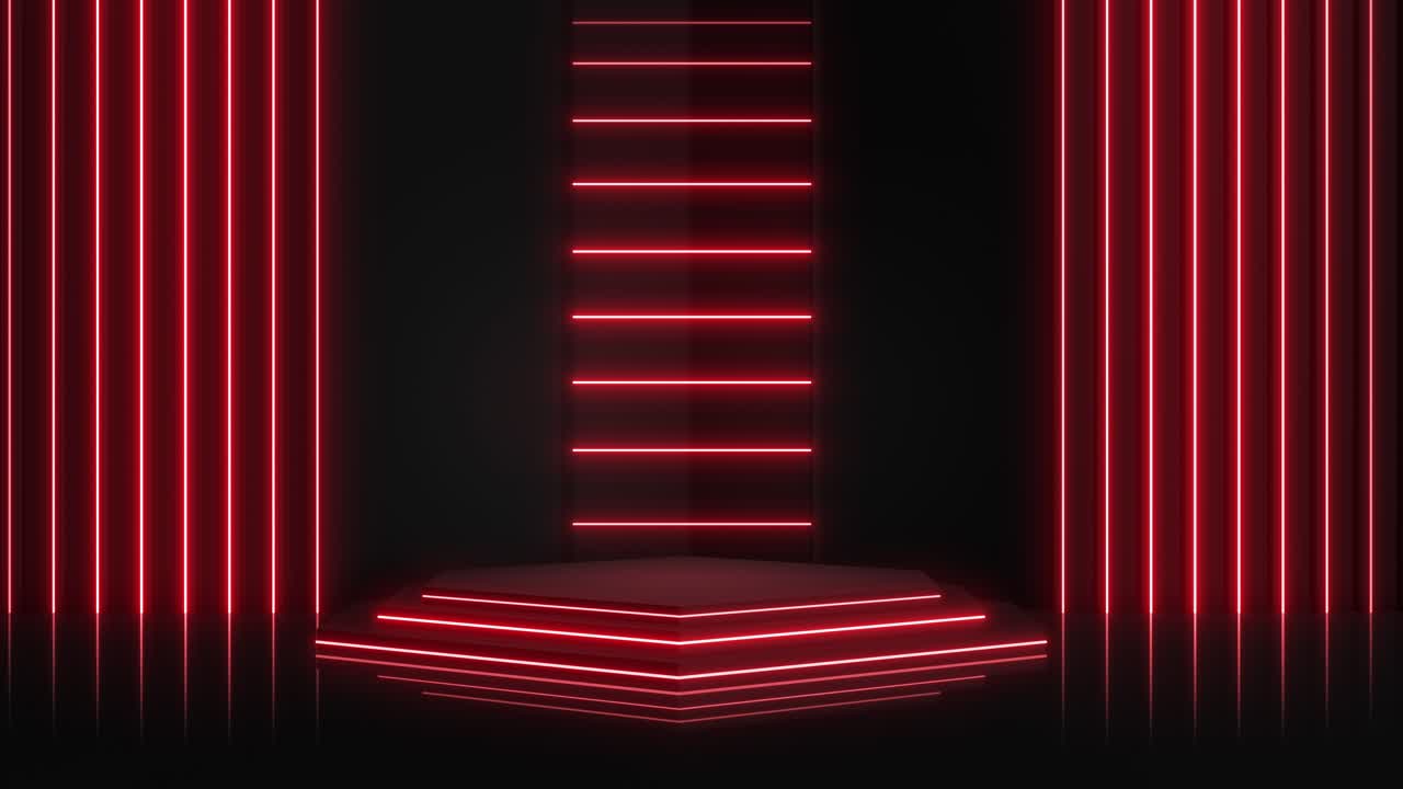 Red Neon Lights Product Display