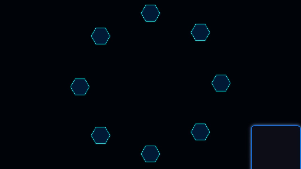 Abstract Digital Animation of Expanding and Contracting Hexagon Network