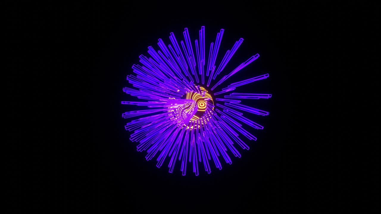 Animazione 3D astratta VJ Loop. Video 4K