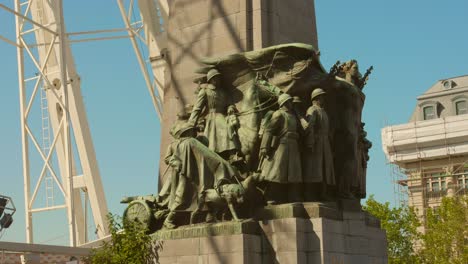 belgian foot soldiers - belgian infantry memorial in brussels, belgium