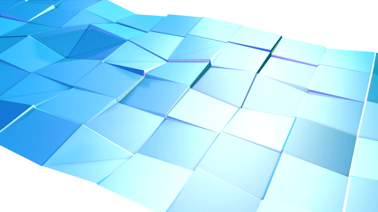 추상적인 단순한 파란색 보라색 낮은 폴리 3d 표면을 만화 배경으로. 순수한 파란 파란색 다각형과 함께 부드러운 기하학적 낮은 포리 모션 배경. 4k fullhd 원활한 루프 배경.