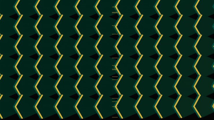 Abstract 3D Green Geometric Pattern Animation