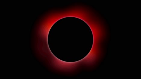 posterized red abstract shining halo animation effect on a black background