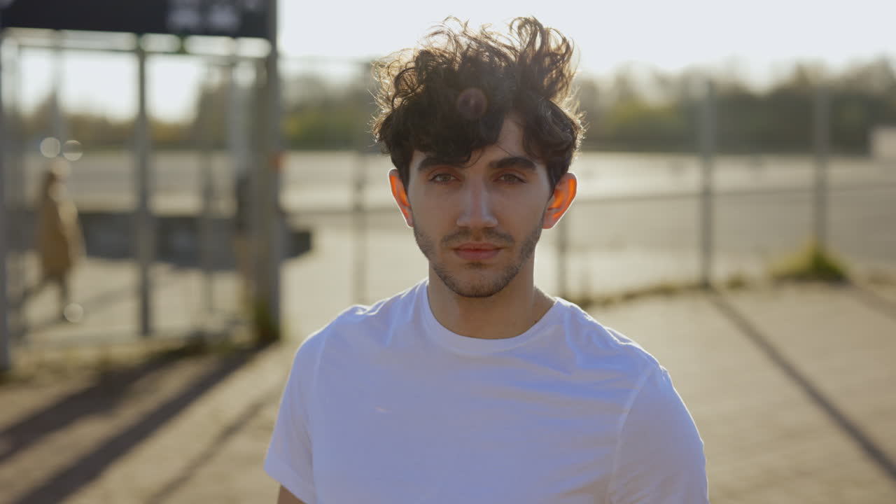 Portrait of a young man outdoors