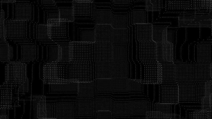 Flowing dots blocks pixel particle background
