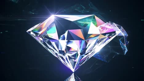 a large diamond glowing on a dark background