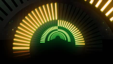 túnel de neón con líneas brillantes