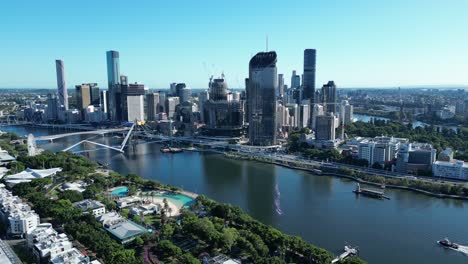 Drohnenaufnahme-Der-Stadt-Brisbane-Und-Des-Südufers