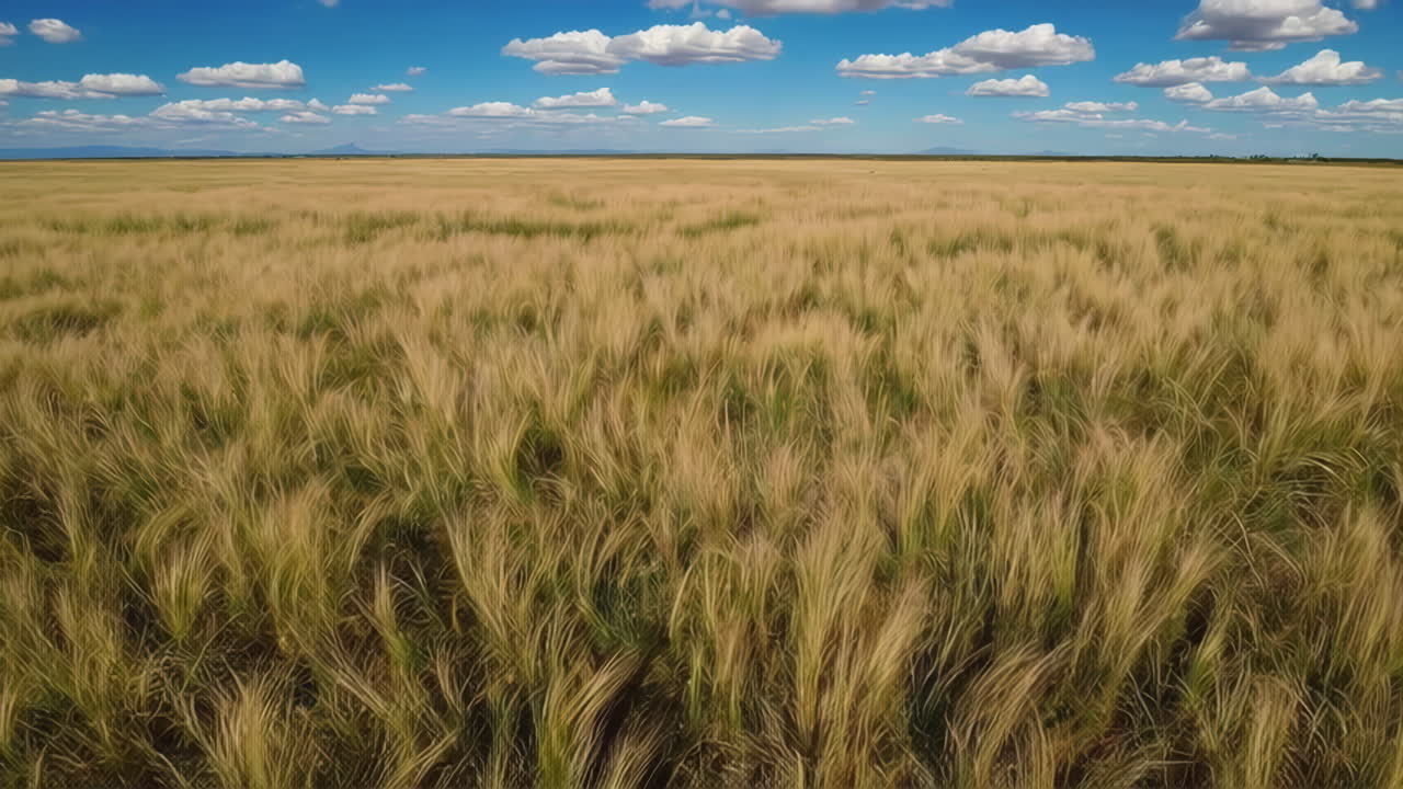 hvedemark under en skyet himmel
