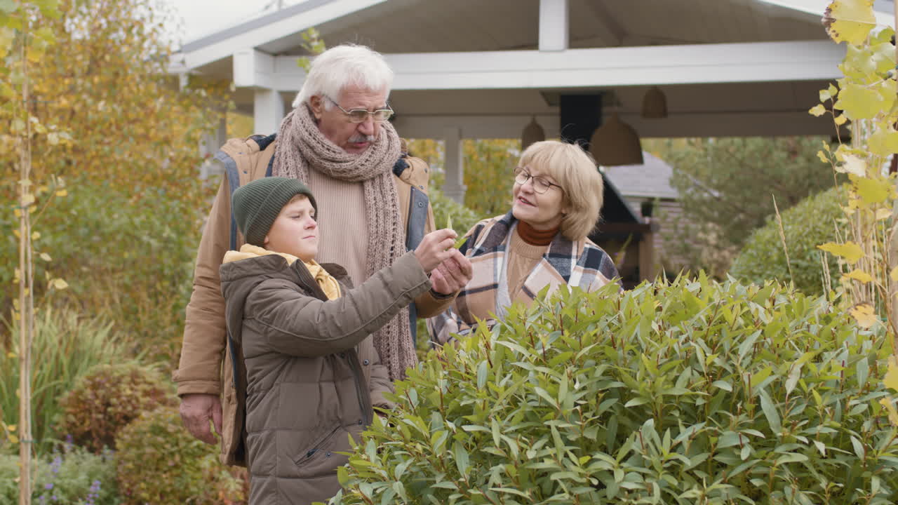 Family spending time together in the yard
